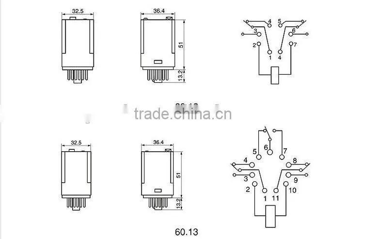 Manufacturer 24VDC 220VAC Electric Relay , Power Relay