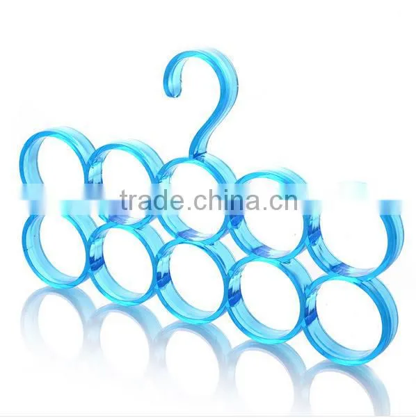 2015 new design plastic scarf hanger with 10 holes
