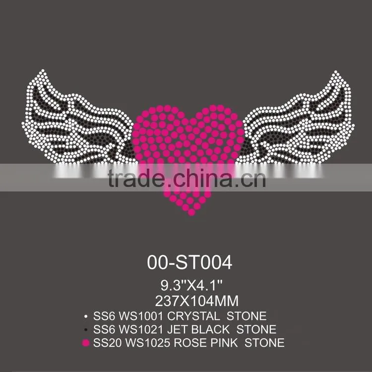 Beautiful Angel With Wings Design Rhinestone Stickers
