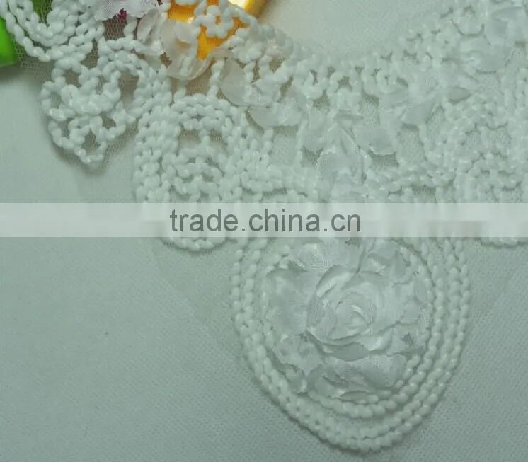 Chiffon Lace Accessory Bead Necklace Chiffon Cord Embroidery Lace Collar