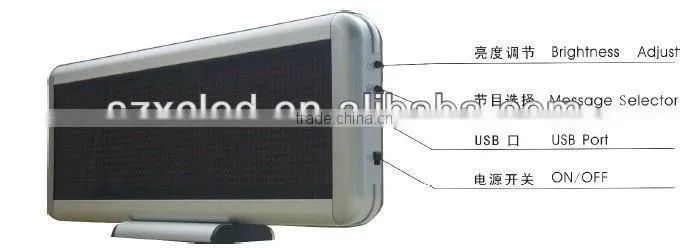 Rechargeabe remote control and PC software P6-7*35R indoor mini mobile led signs