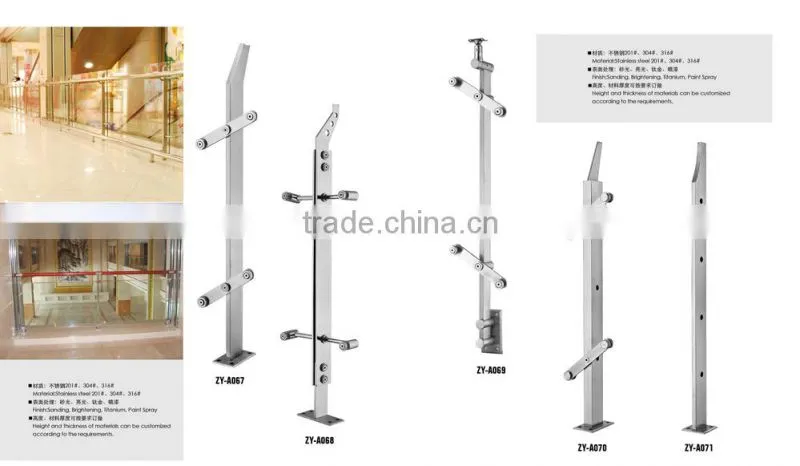 stair glass railing prices/stainless steel cable railing