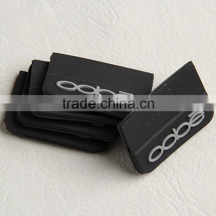 Soft pvc non-phthalate rubber garment patch/silicone label