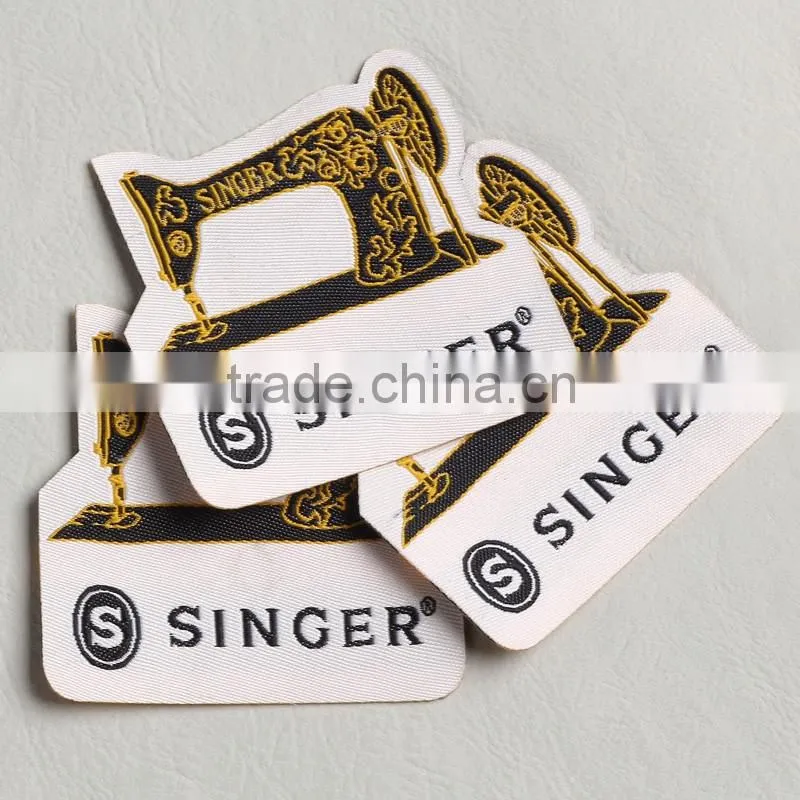 Die-cut fuse interlining with gum Irregular clothing label for sewing machine