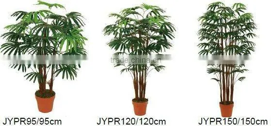 Artificial Rhapis Palm tree in group <4 branches>