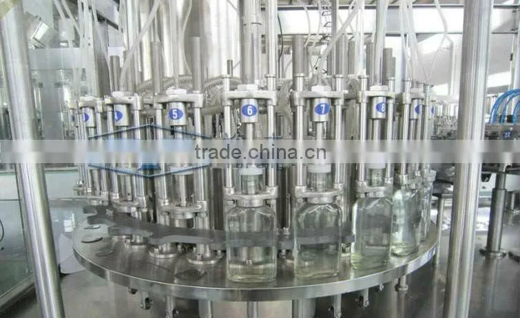 Glass bottle wine negative pressure filler(Mono block 3 in 1 filling machine )
