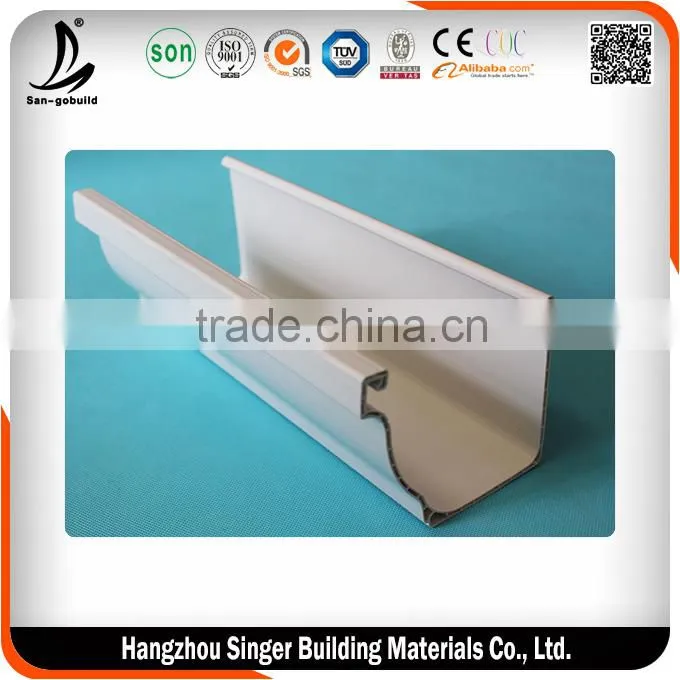 Colored PVC Rain Gutter for Building's Rainwater Drainage System