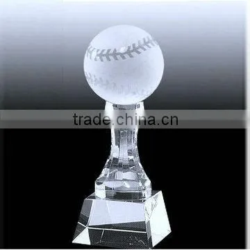 Crystal Football / tennis Trophy Awards for engraved sports souvenirs gift