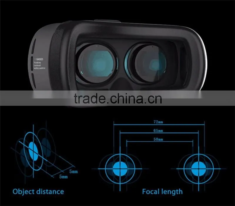 Factory wholesale Virtual Reality Smartphone VR box 3D Glasses Headset 3D Movies Games vr 3d glasses for smartphones