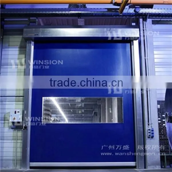 High speed sliding door roll up garage door
