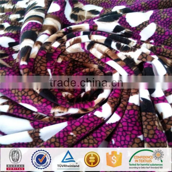 Leopard Print Velvet Cloth Fabric