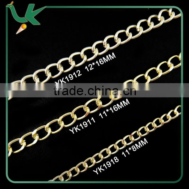Golden Aluminium Jewelry Chain Wholesale