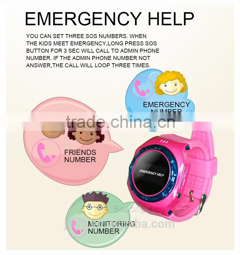 BTW-H3 Wrist watch gps tracking device for kids / Position monitoring kids gps watch / Sos calling child watch