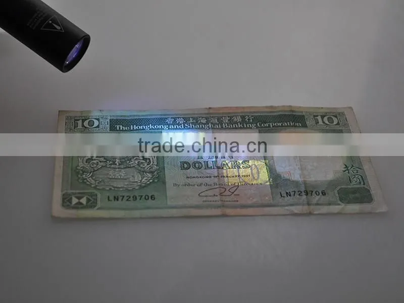 Purple Light 1W UV LED Flashlight for Money Detect Wholesale(365nm)