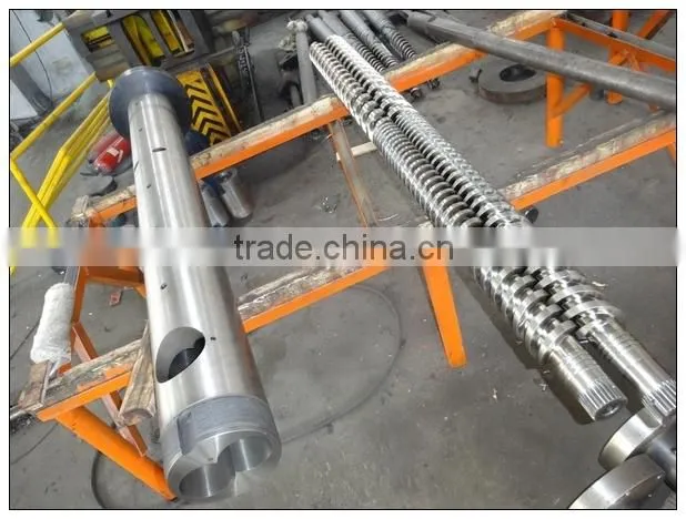 twin parallel bimetallic extruder screw barrel factory for plastic machine