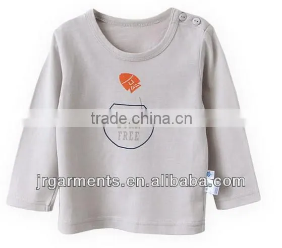 Eco-Friendly Bamboo Fiber Cotton Printed Long sleeve t shirts for Baby