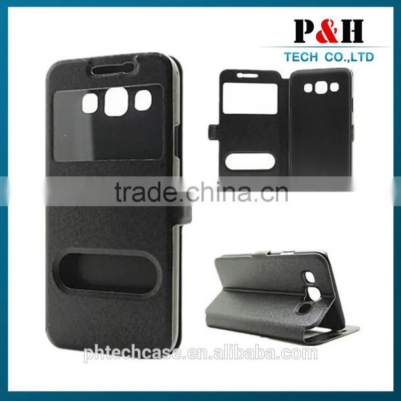 2015 Hot Selling New Style PU Leather Flip Case Cover Flip for Samsung Galaxy E7