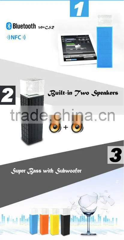 2016 new crystal Water Cube design portable 6W rubber oil hot sell mini wireless bluetooth speaker