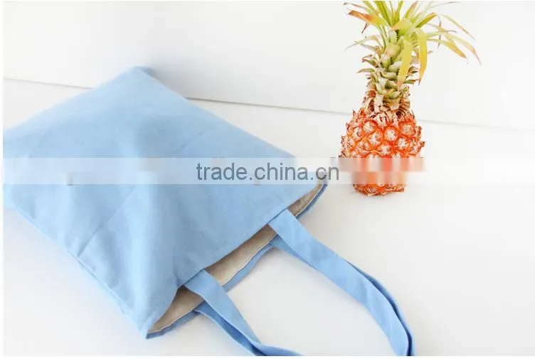 Canvas Shopping handbag plain ;canvas tote bag plain ; canvas cotton shopping bag solid colour