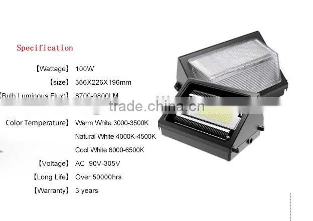 IP65 meanwell driver 100W lights outdoors wall lights