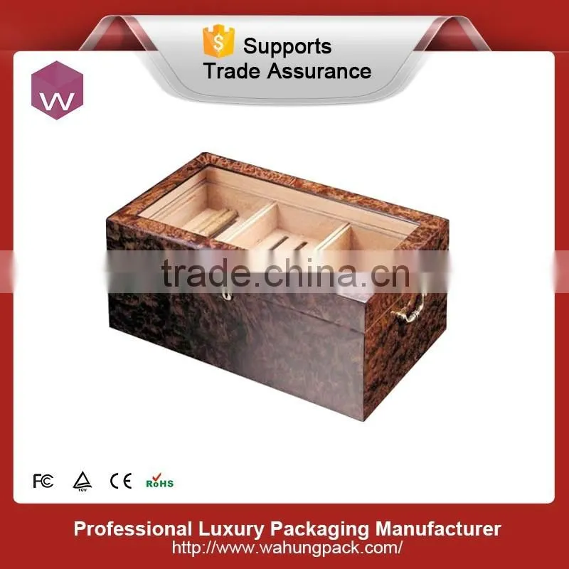 Vintage Cigar & Humidor Gift Set Box With Brown Glossy Finishing Wholesale