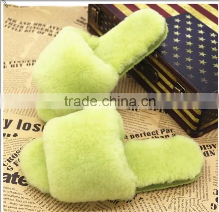 Great promotion Custom washable disposable fur hotel home slipper