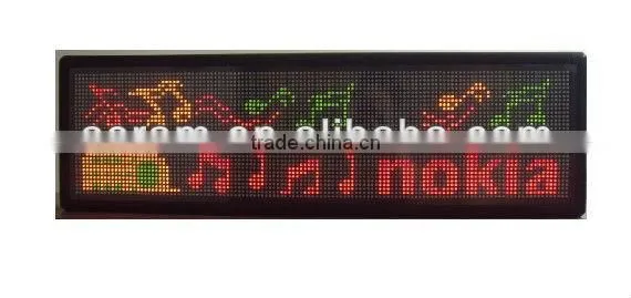 taxi signs /led speed sign P10 single yellow led board / p10 led moving sign/single color led moving sign display
