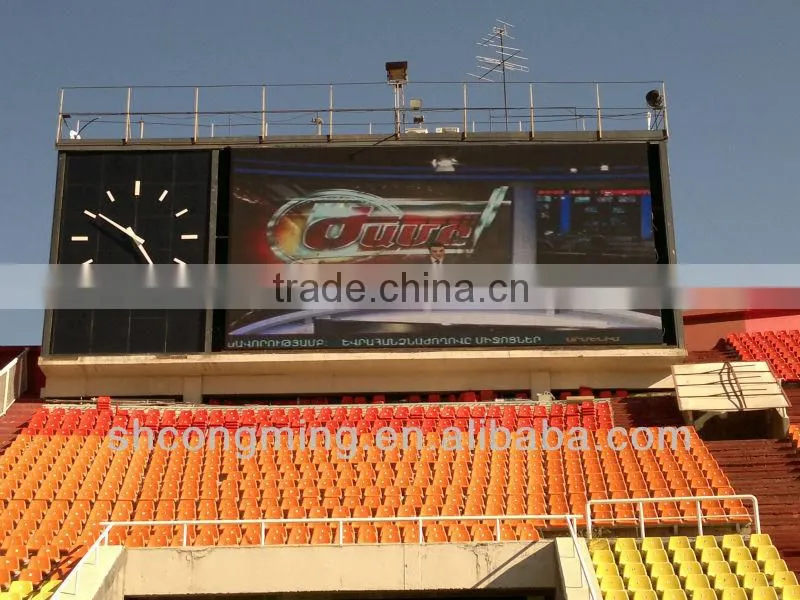 Large Stadium led panel screen displays solar power advertising display