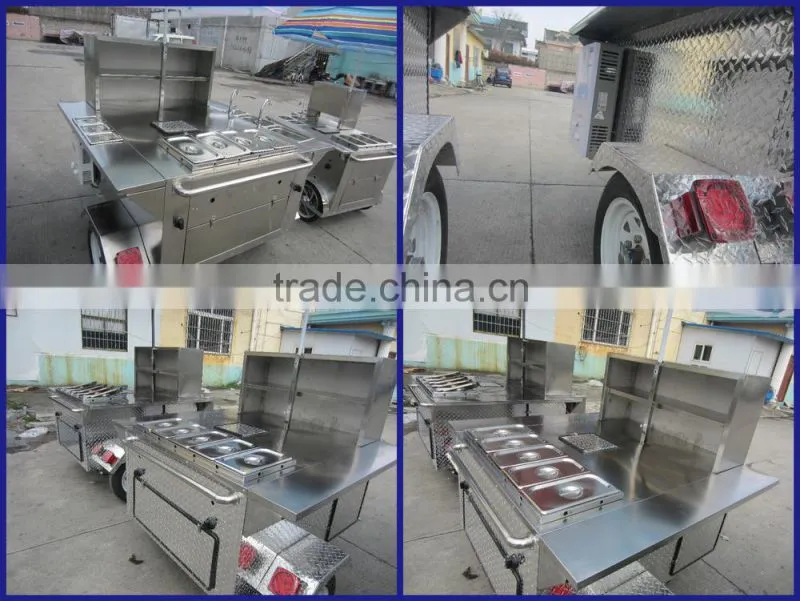 2015 hot sales best quality CE ISO UL EEC hot dog cart food vending hot dog cart stainless steel hot dog cart