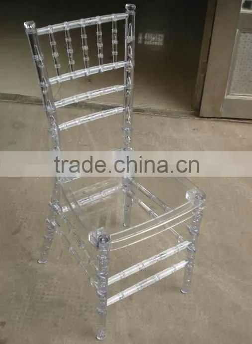 High quality crystal monobloc clear resin chiavari chair
