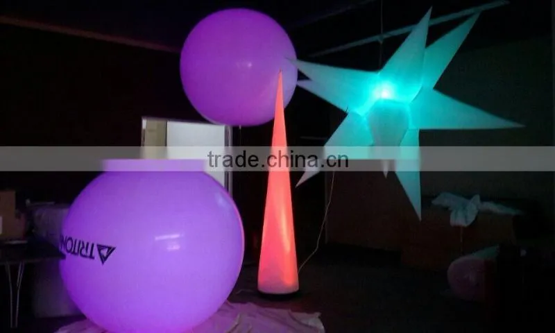 2016 factory direct sale color changing inflatable adevrtising hanging star, inflatable led stars for sale