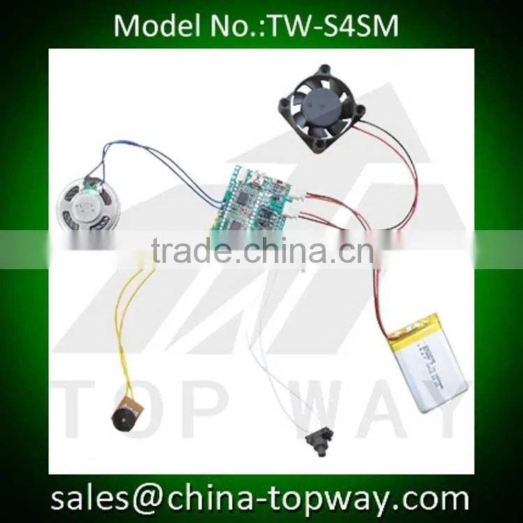 Motion sensor sound module with USB for sound downloading
