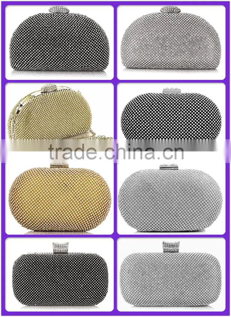 2015 popular diamond crystal women clutch evening bag