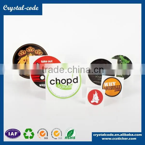 Various materials custom die cut labels self adhesive sticker