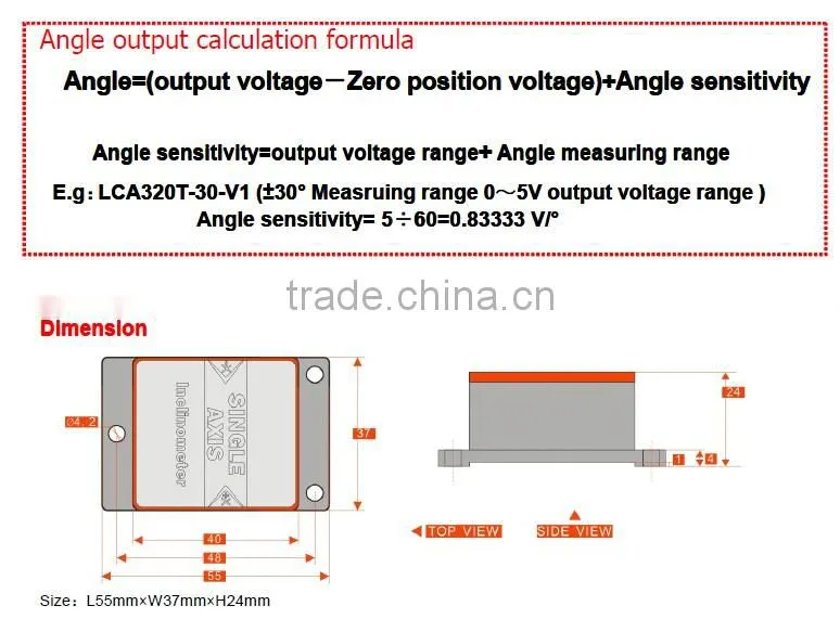 Inclinometer,Electronic Clinometer,Full Metal Jacket,IP65 protection