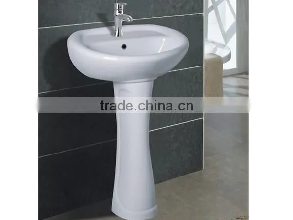 pedestal basin with CE certificate/heap Hot Sale Bathroom Ceramic Washing Bowl Floor Standing Pedestal Washing Basins