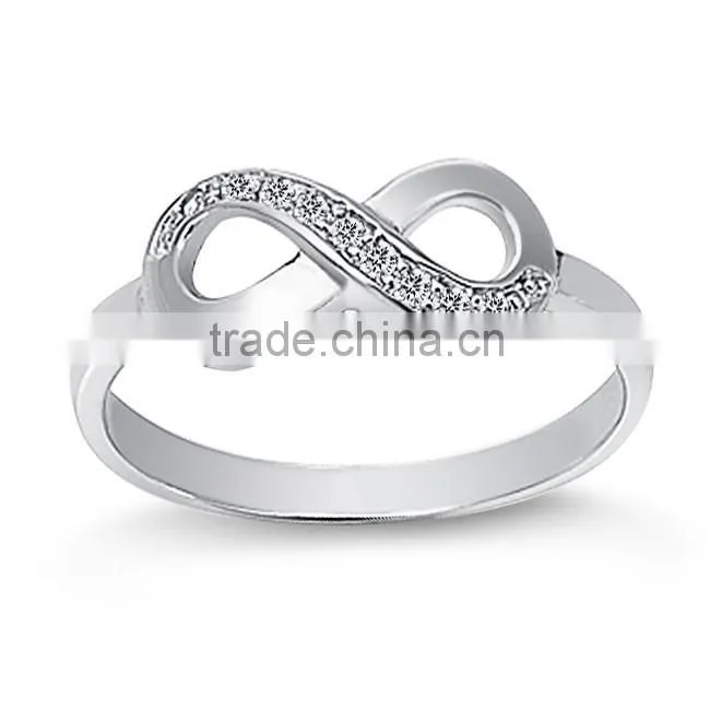 Wholesale 925 Sterlig Silver Infinity Ring Silver Infinity Symbol 8 Ring High Polished