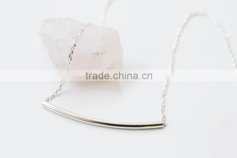 Yellow Gold Over Sterling Silver Open Circle and Dangling Bar Lariat Necklace