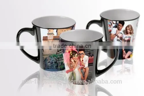 12oz Colour Changing Latte Mug / Outside color printing mug/ Colorful mug for promotion/ Mug for coffee/ Mug for ADs