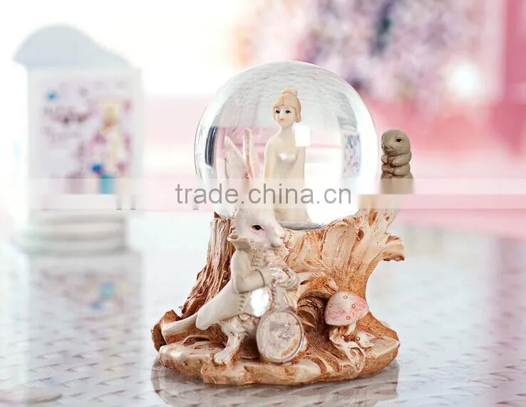 High grade handicrafts ballet girl Romantic Crystal ball Music box