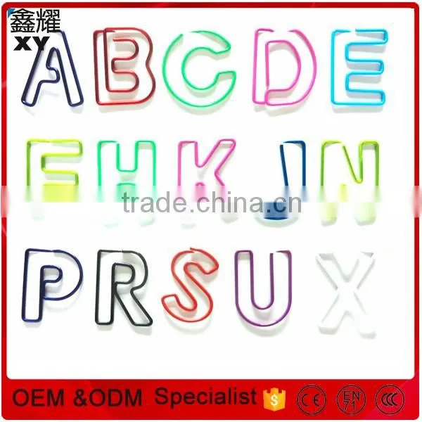 Customer design colorful letter N shape paper clips