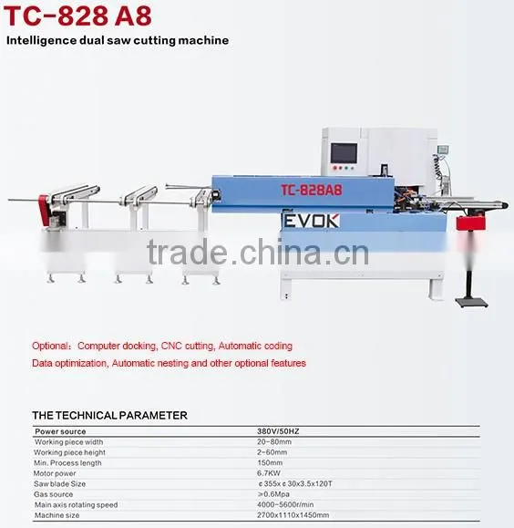 Worth Buying Automatic Wood Dual Saw Cutting Machine TC-828A5
