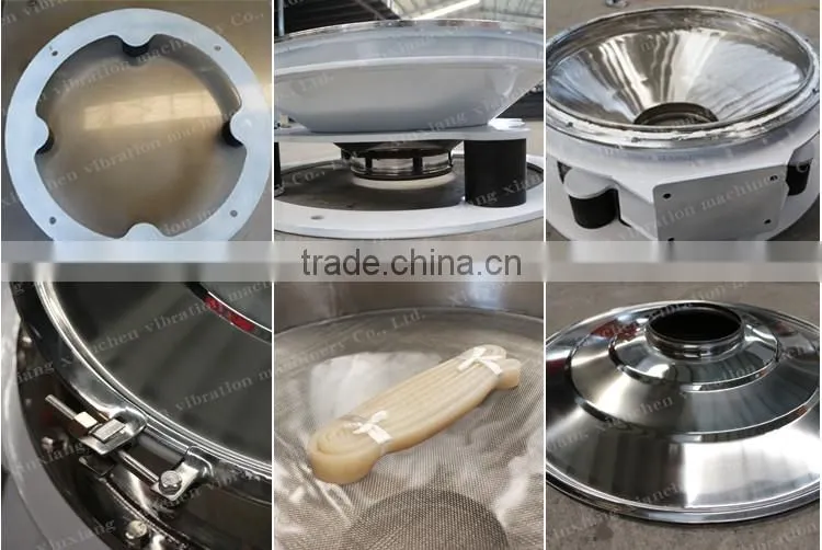 Rotary flour screen sieve with direct discharge type