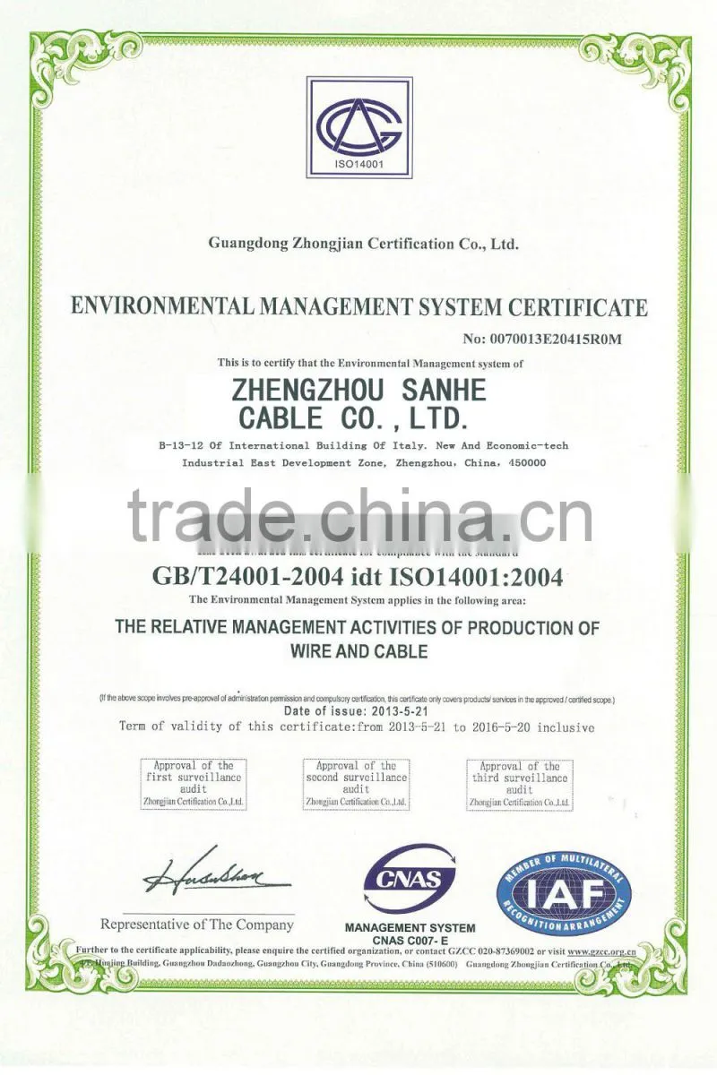XLPE insulation electric cable