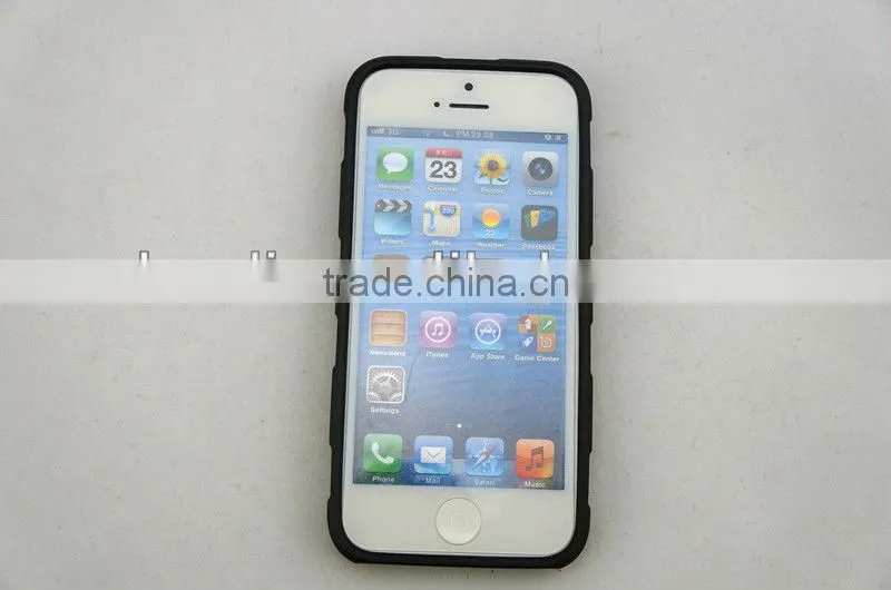 hot selling tpu bumper + matte pc backside case for iphone 5