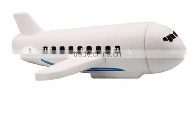 OEM PVC Custom Airplane Shape Power Bank With 2600mAh