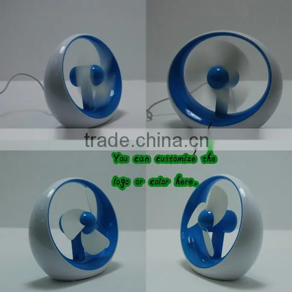 Colorful Portable Table USB Fan,PVC Box Packing Battery Fan,2014New Gift notebook fan.