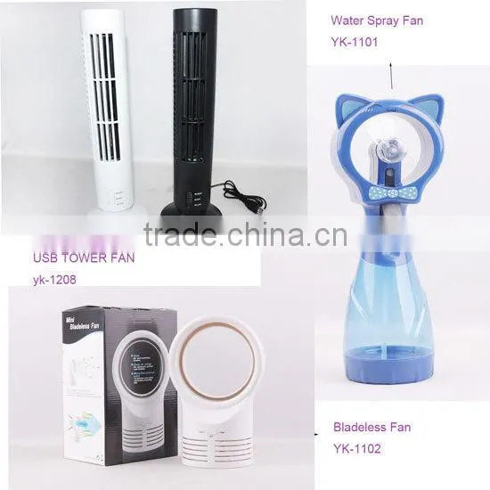 Summer Gifts Portable USB Air Cooling Tower Fan Mini Bladeless Fan Table Laptop
