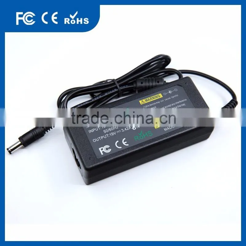 dc power adapter for DELTA electronics 19V 3.42A 5.5*2.5mm laptop AC adapter