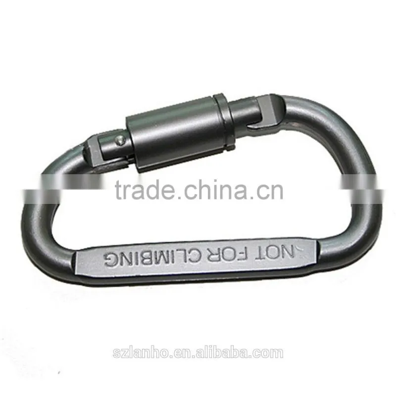 2015 Carabiner Screw Lock Bottle Hook Buckle Hanging Padlock Key Chain for Camping